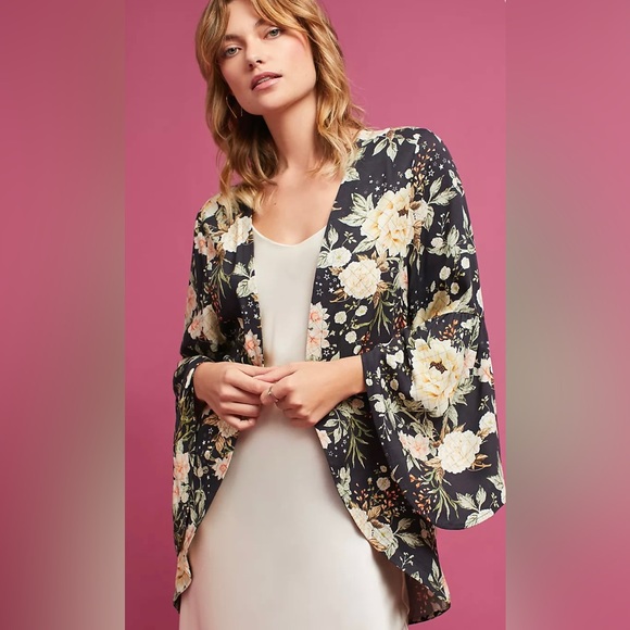 Farm Rio | Anthropologie Bell Sleeve Kimono One Size - Picture 1 of 11